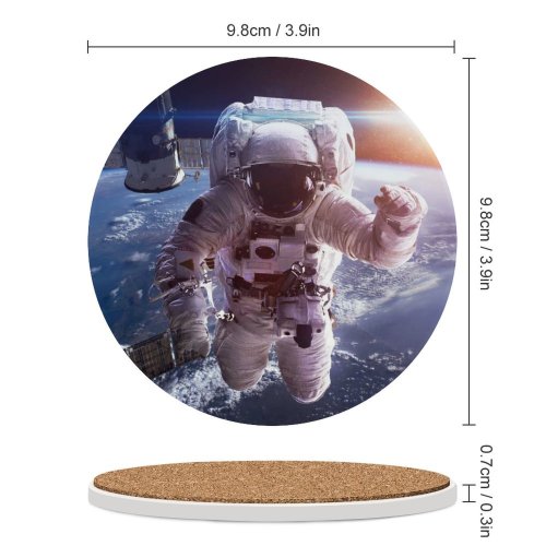yanfind Ceramic Coasters (round) Vadim Sadovski Space Astronaut   Space Suit Space Station Space Adventure Family Game Intellectual Educational Game Jigsaw Puzzle Toy Set