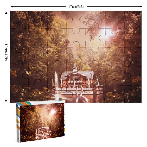 yanfind Picture Puzzle Comfreak  Forest Trees  Light Lake Family Game Intellectual Educational Game Jigsaw Puzzle Toy Set