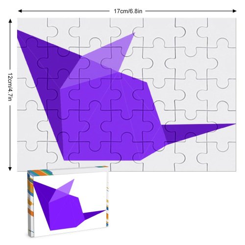 yanfind Picture Puzzle Purple Mouse Polygonal Origami Art Family Game Intellectual Educational Game Jigsaw Puzzle Toy Set