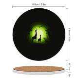yanfind Ceramic Coasters (round) Suryapraveen Dark Minimal Giraffe Cubs Silhouette Forest Family Game Intellectual Educational Game Jigsaw Puzzle Toy Set