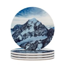 yanfind Ceramic Coasters (round) Oliver Buettner Mount Cook Peak Snow Covered Mountains Zealand Family Game Intellectual Educational Game Jigsaw Puzzle Toy Set