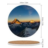 yanfind Ceramic Coasters (round) Matterhorn Dent D'Hérens Mountains Sunrise Morning Snow Covered  Range Switzerland Family Game Intellectual Educational Game Jigsaw Puzzle Toy Set