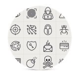 yanfind Ceramic Coasters (round) E Phishing Binary Mail Bomb Virtual Horse Data Lock Code Safety Coding Family Game Intellectual Educational Game Jigsaw Puzzle Toy Set