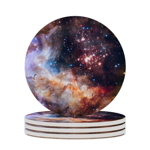 yanfind Ceramic Coasters (round) Space Westerlund Celestial Fireworks  Cluster Constellation Astronomy Galaxy Milky Way Burning Family Game Intellectual Educational Game Jigsaw Puzzle Toy Set