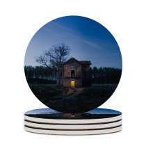 yanfind Ceramic Coasters (round) Ruins  Images Night Shack Country Building HQ Wallpapers Outdoors Evening Free Family Game Intellectual Educational Game Jigsaw Puzzle Toy Set