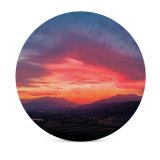yanfind Ceramic Coasters (round) Sunset Mountains Countryside  Afterglow Sky Family Game Intellectual Educational Game Jigsaw Puzzle Toy Set