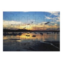 yanfind Picture Puzzle Coastal Ocean Sunset Clouds Sky Boats Coastline Dramatic Reflection Cloud Horizon Resources Family Game Intellectual Educational Game Jigsaw Puzzle Toy Set