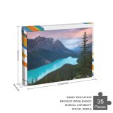 yanfind Picture Puzzle Destin Peyto Lake Mountains Turquoise Evening Sunset Family Game Intellectual Educational Game Jigsaw Puzzle Toy Set