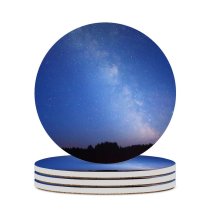 yanfind Ceramic Coasters (round) Images Space Night Starry Milkyway Way Outer Astronomy Sky Wallpapers Outdoors Tree Family Game Intellectual Educational Game Jigsaw Puzzle Toy Set