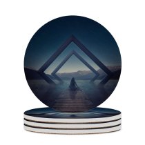 yanfind Ceramic Coasters (round) Alexandra Gruber Fantasy Alone Meditation Spiritual Landscape Evening Surreal Family Game Intellectual Educational Game Jigsaw Puzzle Toy Set