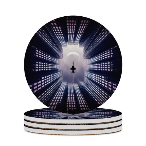 yanfind Ceramic Coasters (round) Chiara Lily  Fighter  Buildings Family Game Intellectual Educational Game Jigsaw Puzzle Toy Set