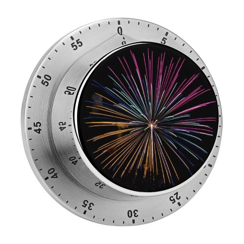 yanfind Timer Anthony Roberts Black Dark Celebrations Year Fireworks Year's Eve Night Colorful Dark 60 Minutes Mechanical Visual Timer