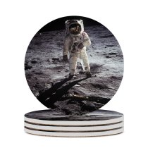 yanfind Ceramic Coasters (round) Space Black Dark Astronaut NASA USA  Lunar Spacesuit Space Exploration Family Game Intellectual Educational Game Jigsaw Puzzle Toy Set