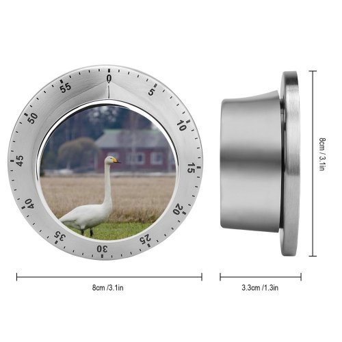 yanfind Timer Whooper  Bird Field Winter Beak Grass Ducks Geese Swans Atmospheric Wildlife 60 Minutes Mechanical Visual Timer