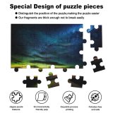 yanfind Picture Puzzle Dark Aurora Borealis  Clouds Zealand Dawn Night River Sky 5K Family Game Intellectual Educational Game Jigsaw Puzzle Toy Set