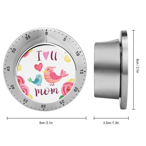 yanfind Timer Celebrations I Love You Mom Happy Mother's 60 Minutes Mechanical Visual Timer