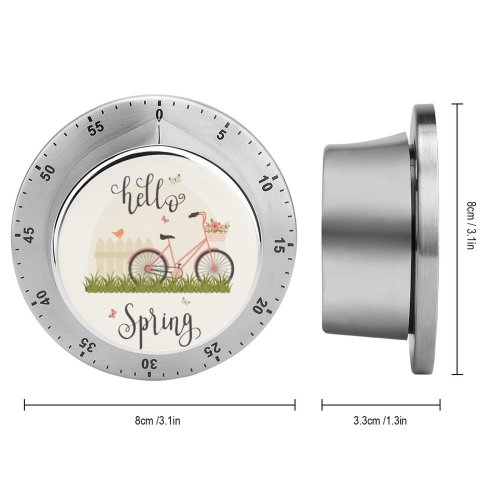 yanfind Timer Blooming Butterfly  Outside Garden Hello Insect Nobody Lettering Conceptual Retro Vintage 60 Minutes Mechanical Visual Timer