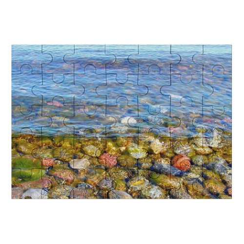 yanfind Picture Puzzle Rock Rocky Beach Sea Ocean Stone Wave Summer Coast Shore  Pool Family Game Intellectual Educational Game Jigsaw Puzzle Toy Set