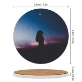 yanfind Ceramic Coasters (round) Luizclas Girl Silhouette  Sunset Dusk Evening Sky Family Game Intellectual Educational Game Jigsaw Puzzle Toy Set