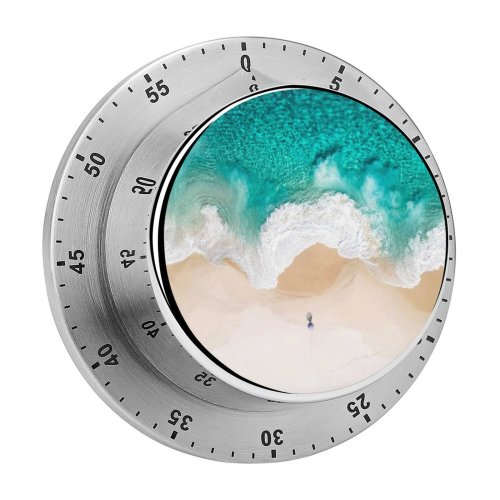 yanfind Timer Beach Aerial Ocean IOS 60 Minutes Mechanical Visual Timer
