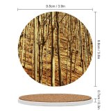 yanfind Ceramic Coasters (round) Tree Trees Clean Soothing Grass Peace Relaxing Woods  Forest Natural Wood Family Game Intellectual Educational Game Jigsaw Puzzle Toy Set