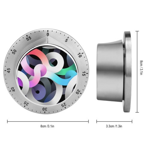yanfind Timer Abstract  Silver Light 60 Minutes Mechanical Visual Timer