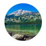 yanfind Ceramic Coasters (round) Youen California Emerald Lake Grand Teton National Park Wyoming Sky Clear Rocks Family Game Intellectual Educational Game Jigsaw Puzzle Toy Set