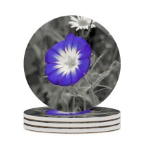 yanfind Ceramic Coasters (round) Wild Flower Stand Eden Pettle Grey Petal Purple Plant Violet Wildflower Morning Family Game Intellectual Educational Game Jigsaw Puzzle Toy Set