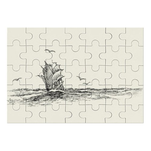 yanfind Picture Puzzle Tall Sea Old History Retro Archival Discovery Journey Mode Transport Century Victorian Family Game Intellectual Educational Game Jigsaw Puzzle Toy Set