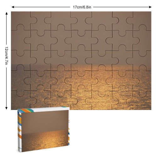 yanfind Picture Puzzle Sunset Daylight Evening Sea  Gold  Sky Horizon Atmospheric Calm Ocean Family Game Intellectual Educational Game Jigsaw Puzzle Toy Set