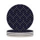 yanfind Ceramic Coasters (round) Simplicity Weaving Fashioned Woven Purple Retro Gold Elegance Layered USA Rhombus Tradition Family Game Intellectual Educational Game Jigsaw Puzzle Toy Set