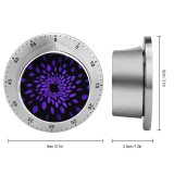 yanfind Timer Technology Black Dark Violet Leaves Abstract Dark 60 Minutes Mechanical Visual Timer