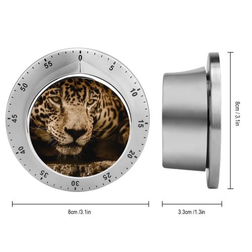 yanfind Timer Black Dark Jaguar Wildcat Wild Carnivore 60 Minutes Mechanical Visual Timer