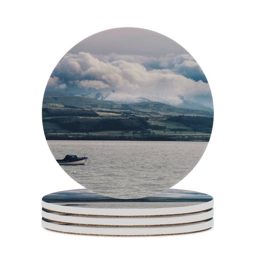 yanfind Ceramic Coasters (round) Snowdonia Caernarfon Wales Sea United  Snowdon Mountains Family Game Intellectual Educational Game Jigsaw Puzzle Toy Set
