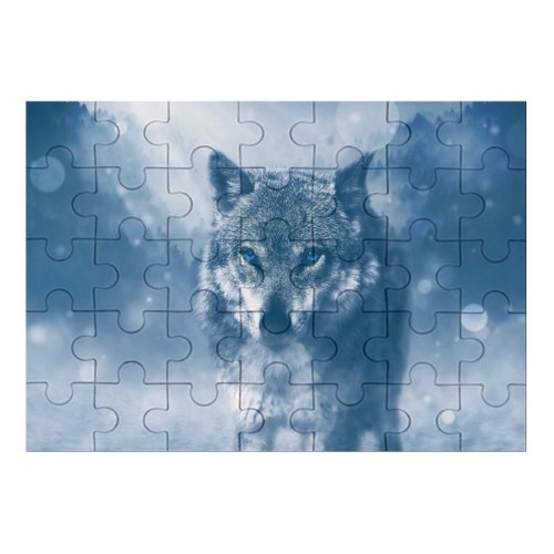 yanfind Picture Puzzle Comfreak Wolf  Wild Winter Snowfall Fog Starring Family Game Intellectual Educational Game Jigsaw Puzzle Toy Set