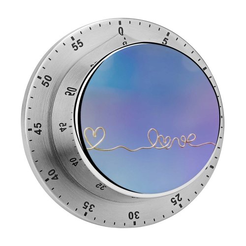 yanfind Timer Love Heart Golden Letters Bokeh 60 Minutes Mechanical Visual Timer