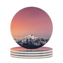 yanfind Ceramic Coasters (round) Marek Piwnicki Alps Mountains  Range Italy Sky Starry Sky Snow Covered Family Game Intellectual Educational Game Jigsaw Puzzle Toy Set