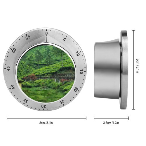 yanfind Timer Tea Estate Hill Station Greenery Western Ghats Plantation Landscape Scenery 60 Minutes Mechanical Visual Timer