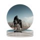 yanfind Ceramic Coasters (round) Horse Race Clear Sky Family Game Intellectual Educational Game Jigsaw Puzzle Toy Set