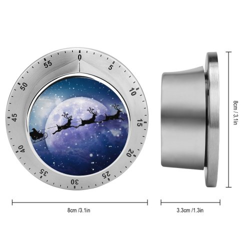 yanfind Timer Celebrations Christmas Santa  Chariot  Snowfall Winter Reindeer 60 Minutes Mechanical Visual Timer