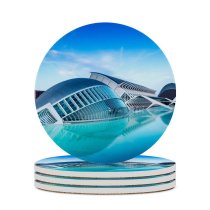yanfind Ceramic Coasters (round) William Warby City Sciences Valencia Spain Pool Hour Sky Evening Reflection Family Game Intellectual Educational Game Jigsaw Puzzle Toy Set