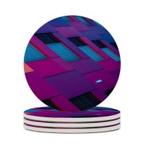 yanfind Ceramic Coasters (round) David Becker Architecture Purple Building Geometrical Exterior Family Game Intellectual Educational Game Jigsaw Puzzle Toy Set