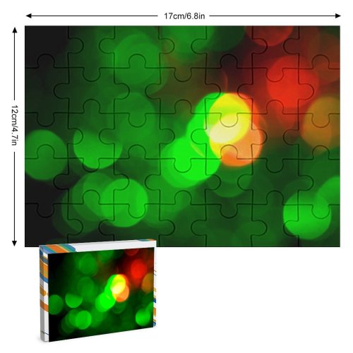 yanfind Picture Puzzle Bokeh Abstract Ball   Celebrate  Christmas Delight Excitement Festive Fireworks Family Game Intellectual Educational Game Jigsaw Puzzle Toy Set