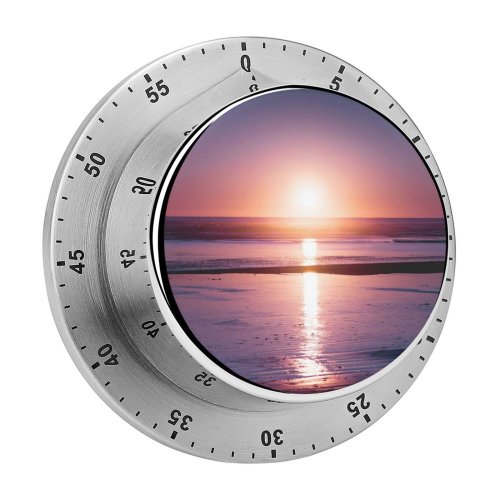 yanfind Timer Jordan Steranka Sunset Seascape Reflection Beach Seashore Dawn Kalaloch 60 Minutes Mechanical Visual Timer