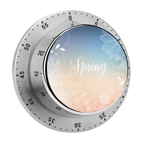 yanfind Timer Scrapbooking Decor  Prints Garden Ornament Fabric Festive Summer Trend Bokeh Flower 60 Minutes Mechanical Visual Timer