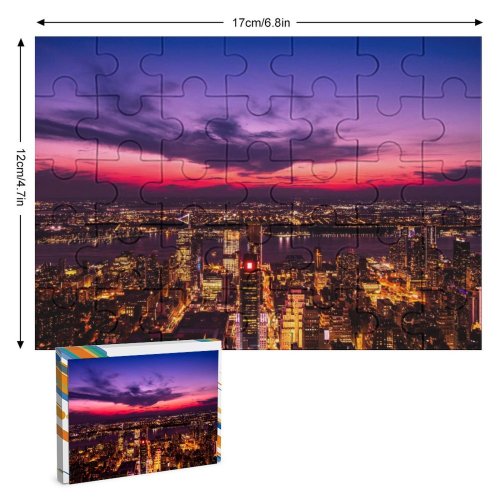 yanfind Picture Puzzle Henrik Pfitzenmaier York City  Sunset Cityscape City Lights Family Game Intellectual Educational Game Jigsaw Puzzle Toy Set