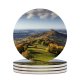 yanfind Ceramic Coasters (round) Sven Muller Castle Landscape Meadow Autumn Trees Scenery Cloudy Sky Aerial Horizon Family Game Intellectual Educational Game Jigsaw Puzzle Toy Set