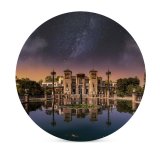 yanfind Ceramic Coasters (round) Massimiliano Morosinotto Castle Fountain Reflection Outer Space Milky Way  Pond Sunset Family Game Intellectual Educational Game Jigsaw Puzzle Toy Set