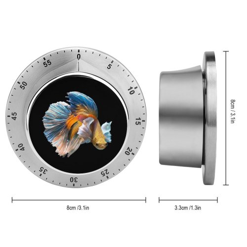 yanfind Timer Organism Fish Motion Tail Aquatic Tropical Fighting Rear Beauty Dark Underwater Defocused 60 Minutes Mechanical Visual Timer