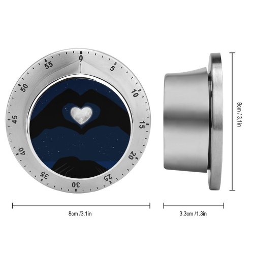 yanfind Timer Love Heart  Hands Together Couple  Silhouette 60 Minutes Mechanical Visual Timer